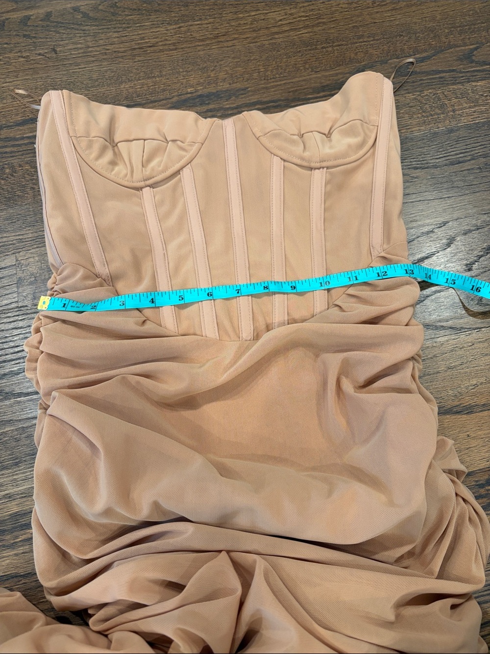 Strapless Ruched Midi Dress - Picture 5 of 8
